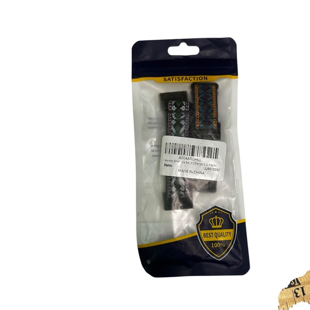Vancle Stretchy‎ Band for Charge 3 2-Packs Woven Elastic Adjustable New